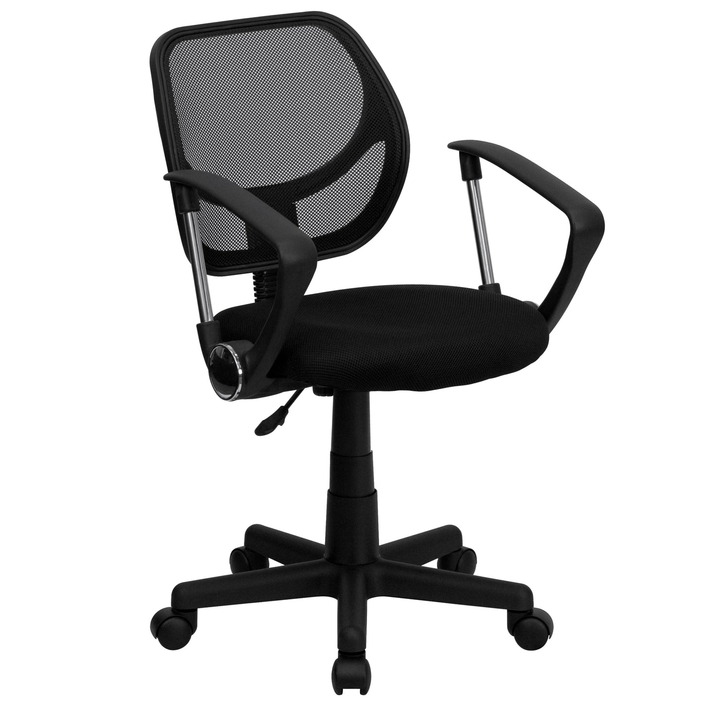 Black Low Back Task Chair WA-3074-BK-A-GG