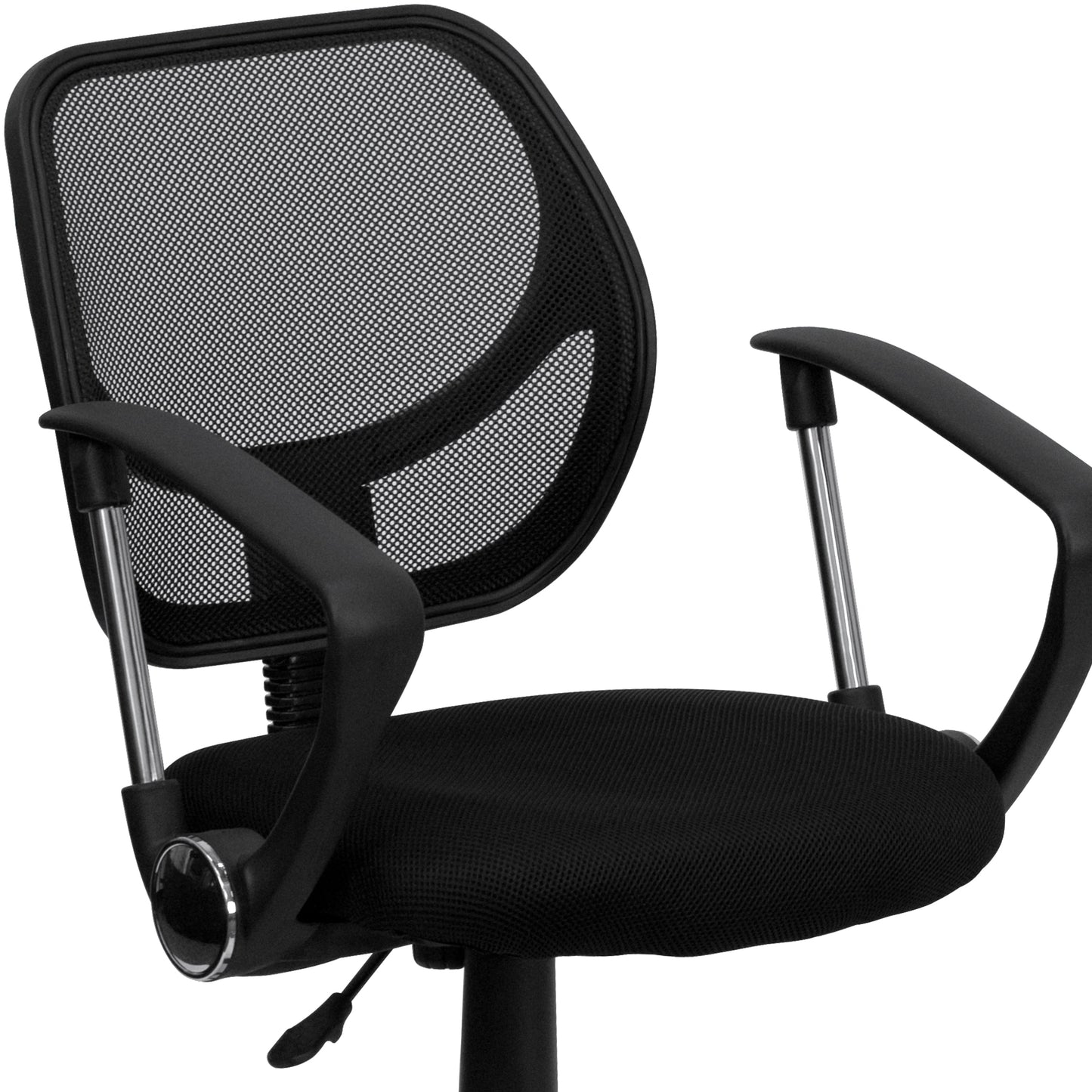 Black Low Back Task Chair WA-3074-BK-A-GG