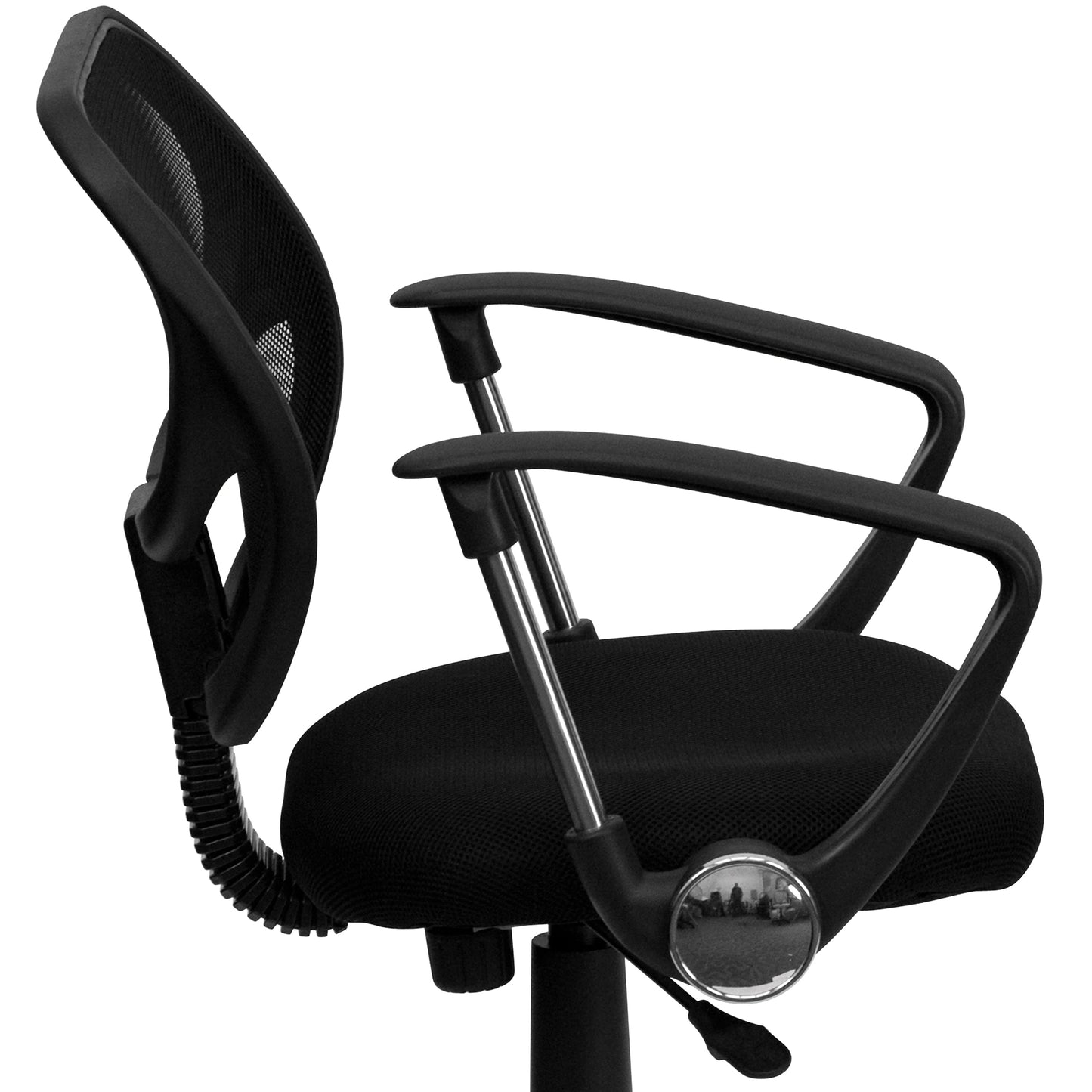 Black Low Back Task Chair WA-3074-BK-A-GG