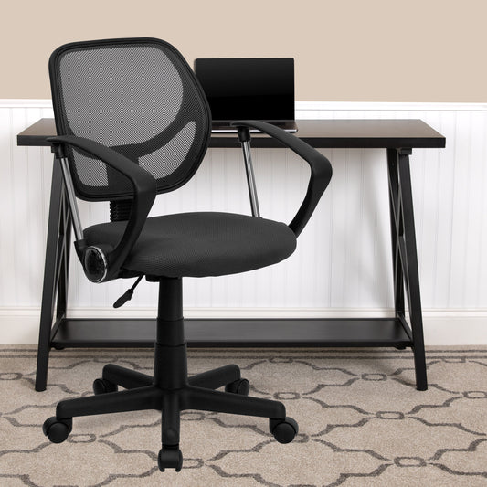 Gray Low Back Task Chair WA-3074-GY-A-GG