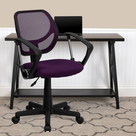 Purple Low Back Task Chair WA-3074-PUR-A-GG