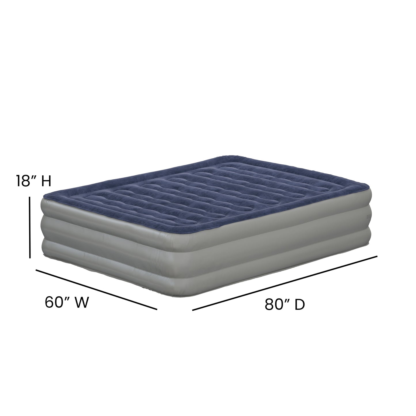 18 Inch Queen Air Mattress WG-AM101-18-Q-GG