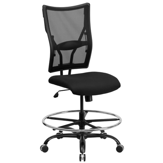 Black Mesh 400LB Draft Chair WL-5029SYG-D-GG