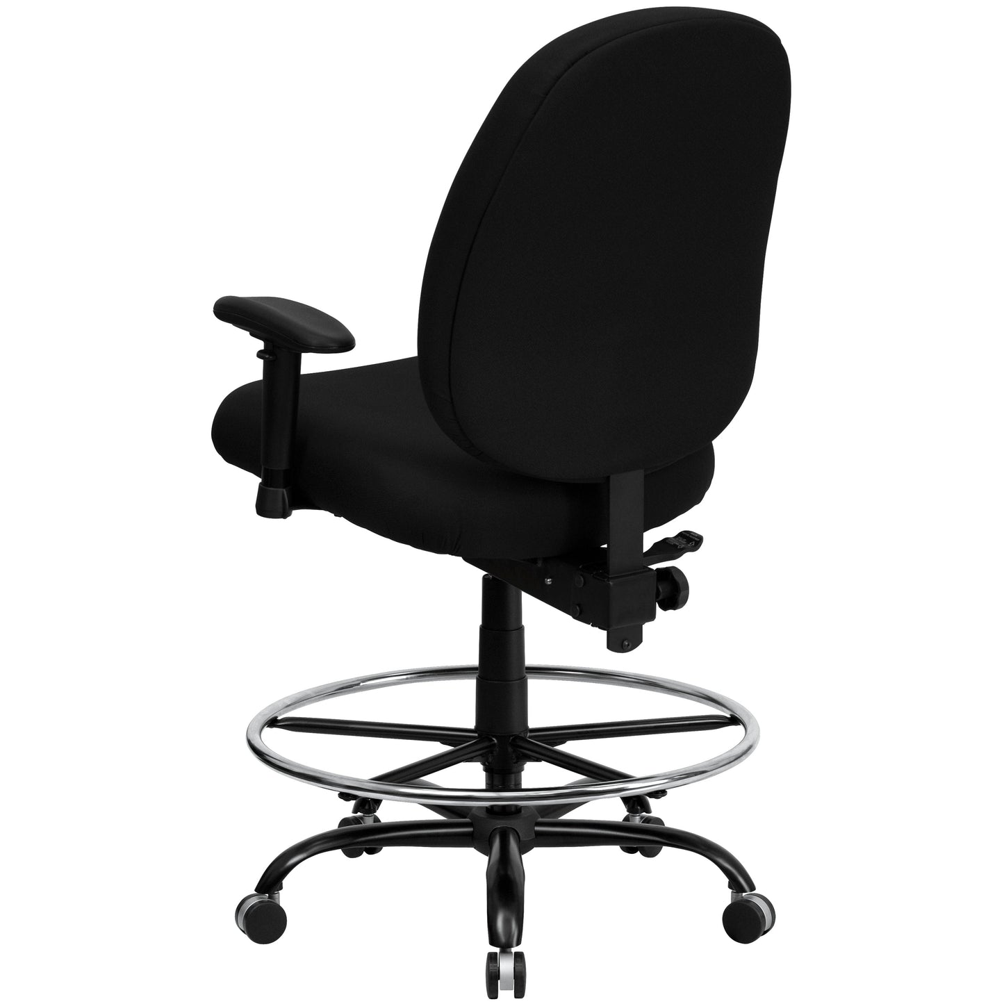 Black Fabric 400LB Draft Chair WL-715MG-BK-AD-GG