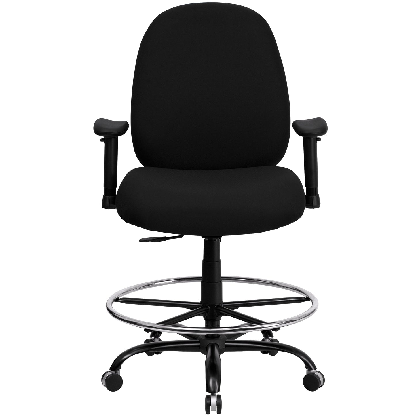 Black Fabric 400LB Draft Chair WL-715MG-BK-AD-GG