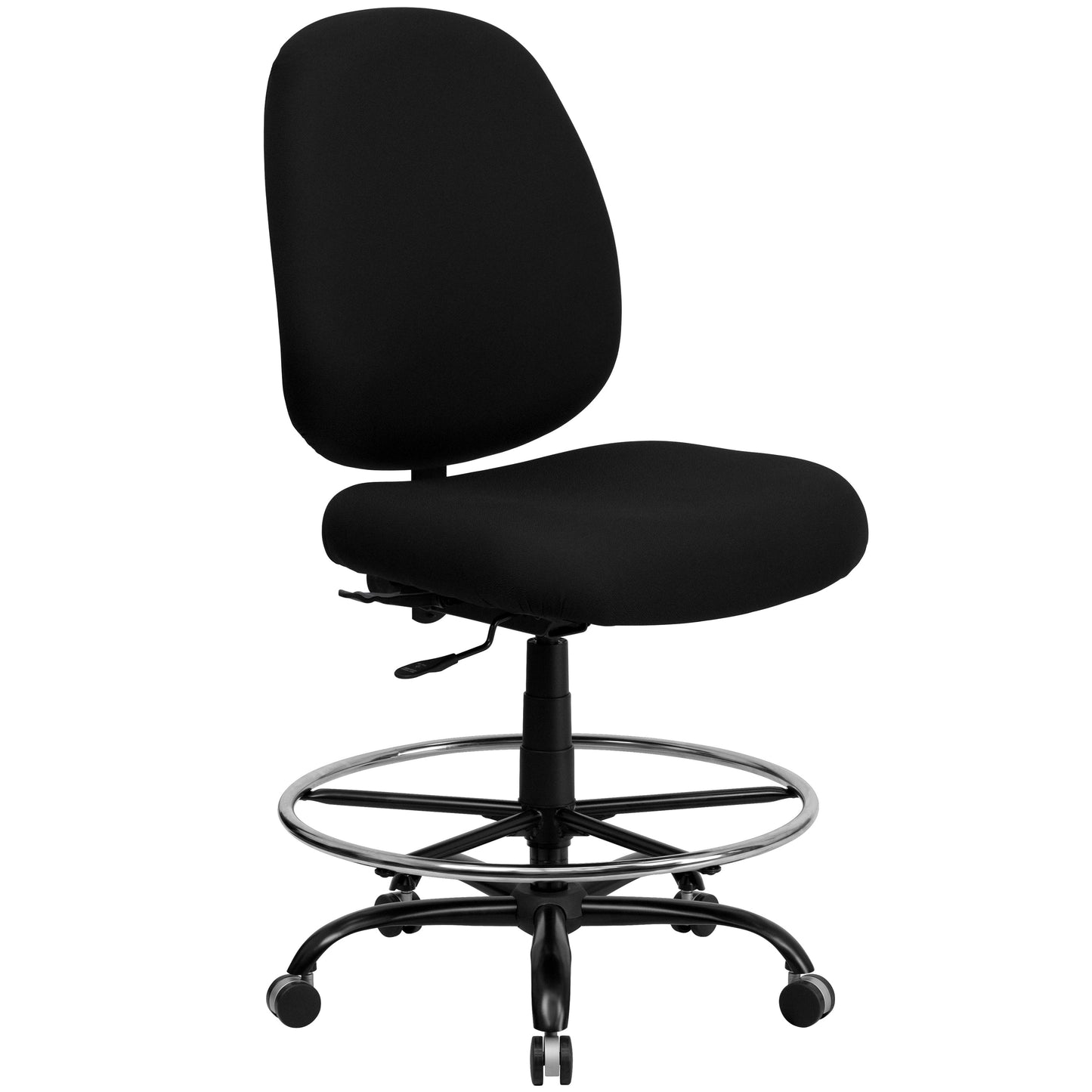 Black Fabric 400LB Draft Chair WL-715MG-BK-D-GG