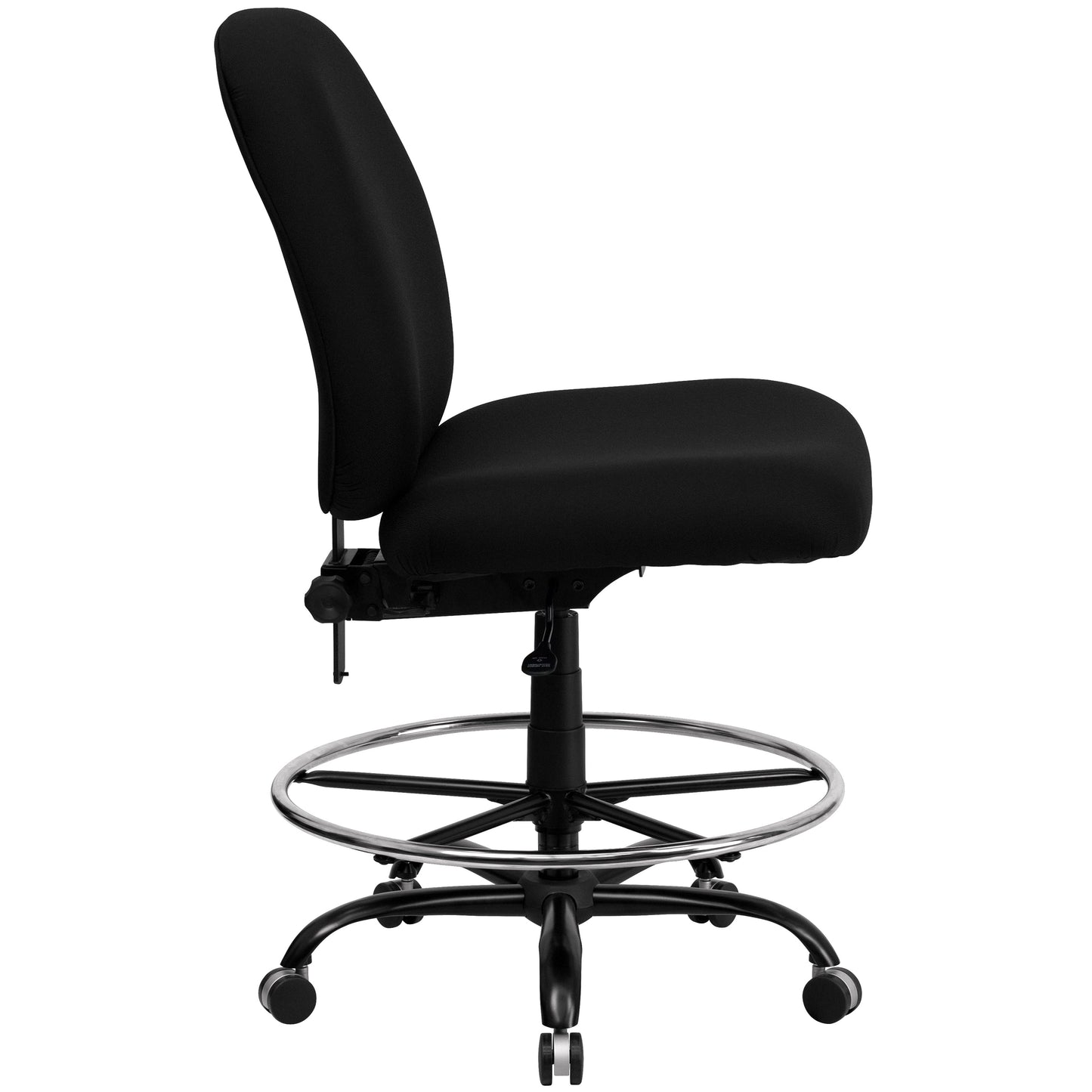 Black Fabric 400LB Draft Chair WL-715MG-BK-D-GG