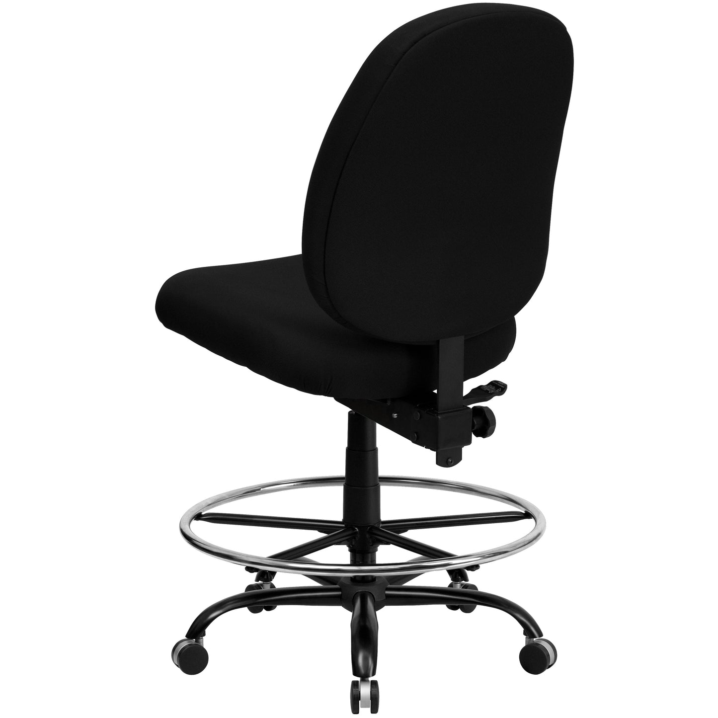 Black Fabric 400LB Draft Chair WL-715MG-BK-D-GG