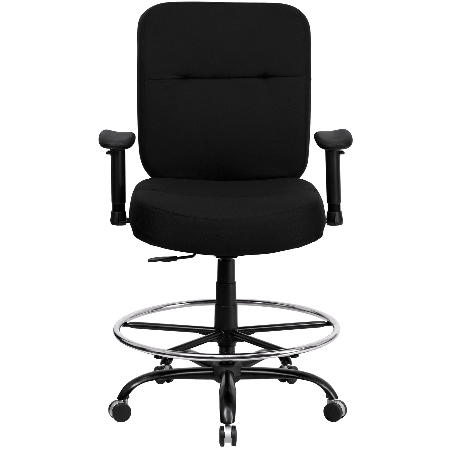 Black Fabric 400LB Draft Chair WL-735SYG-BK-AD-GG