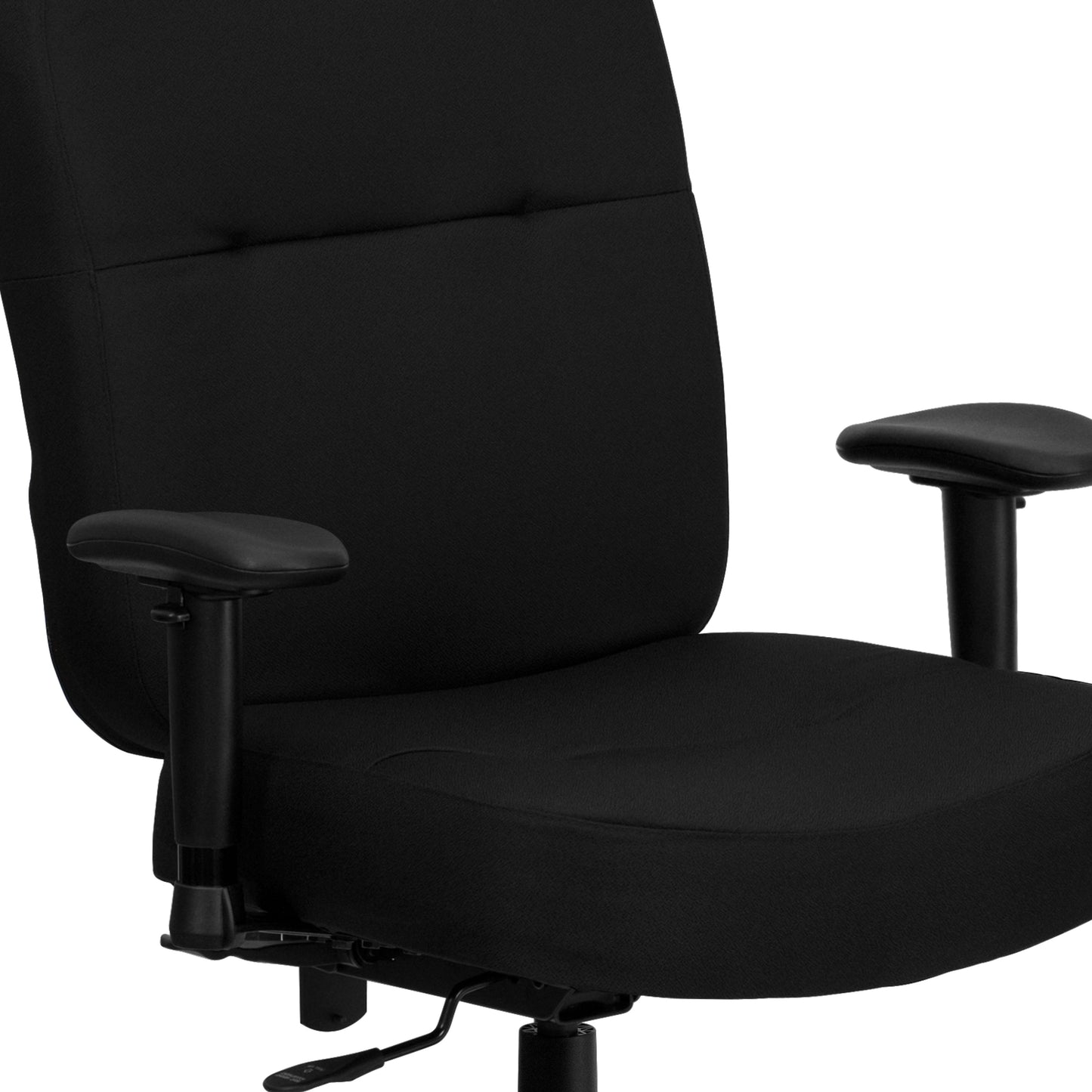 Black Fabric 400LB Draft Chair WL-735SYG-BK-AD-GG