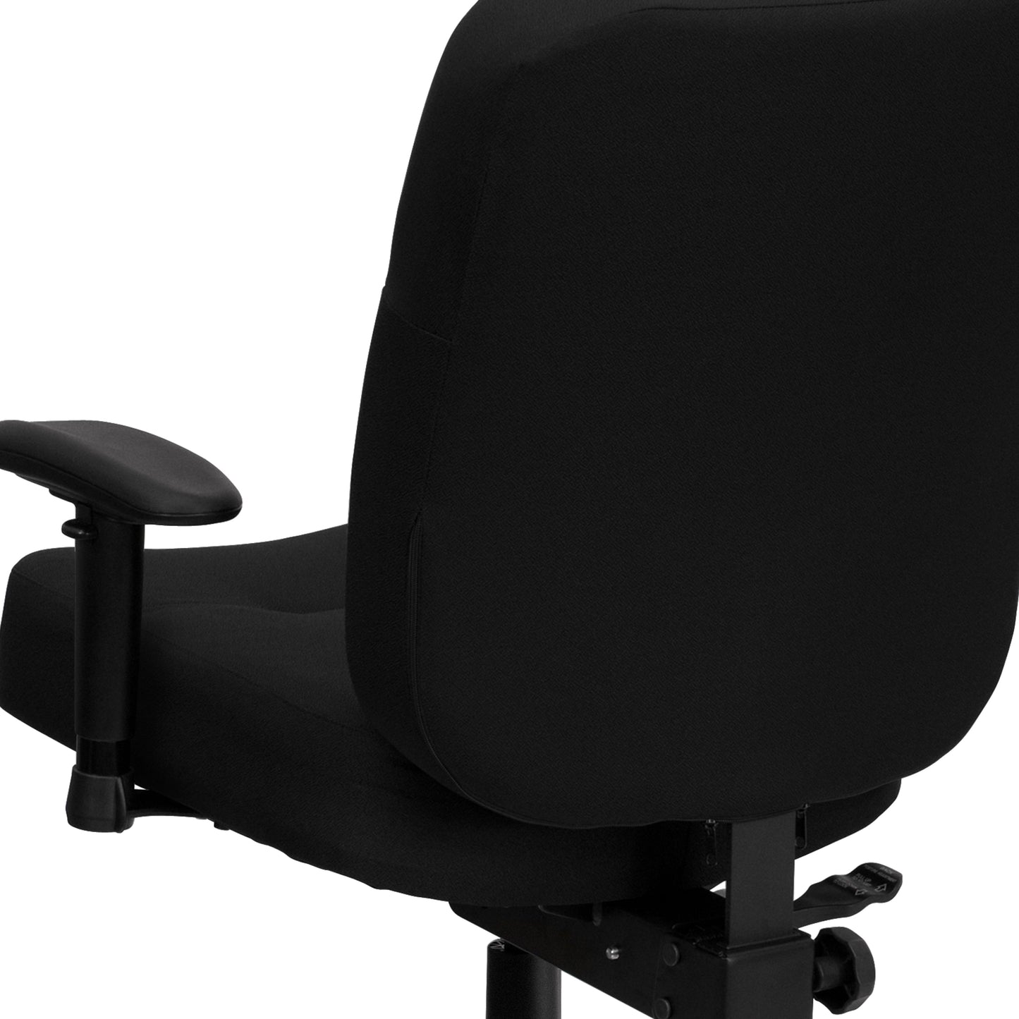 Black Fabric 400LB Draft Chair WL-735SYG-BK-AD-GG