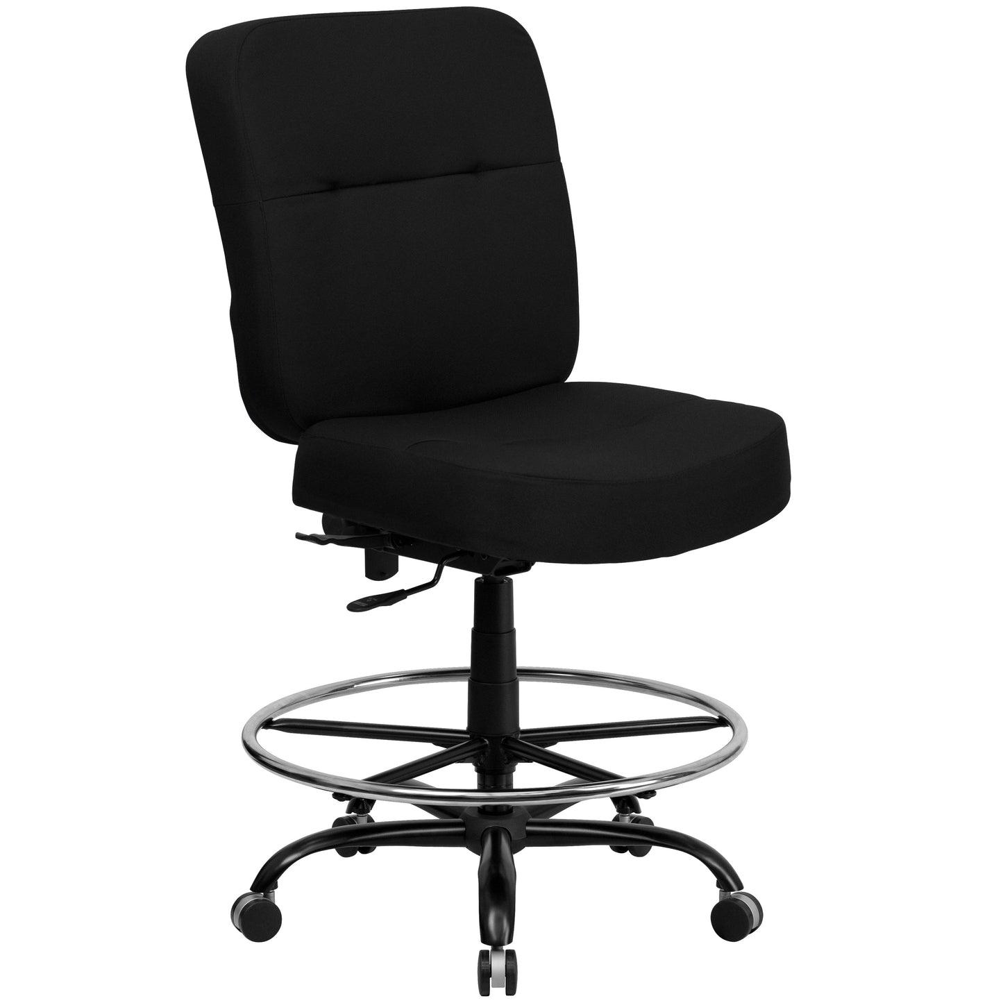 Black Fabric 400LB Draft Chair WL-735SYG-BK-D-GG