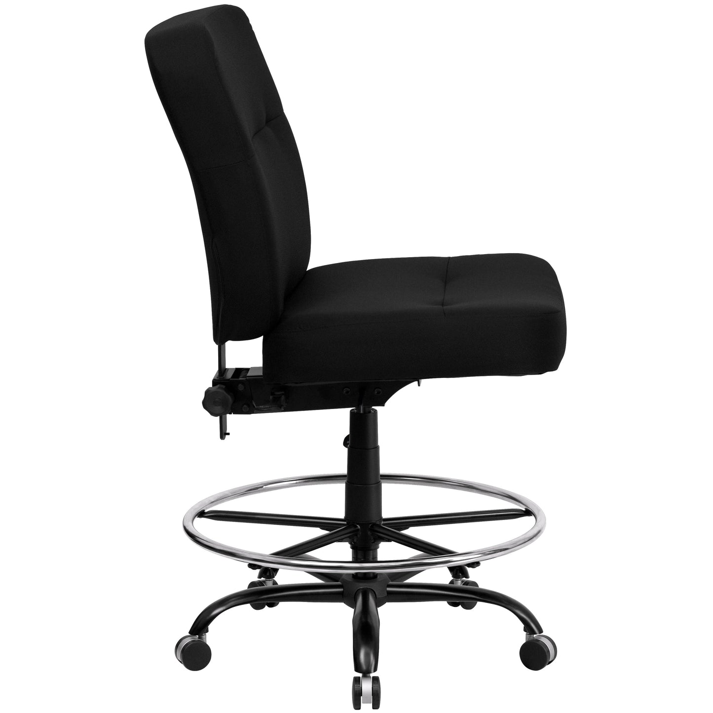 Black Fabric 400LB Draft Chair WL-735SYG-BK-D-GG