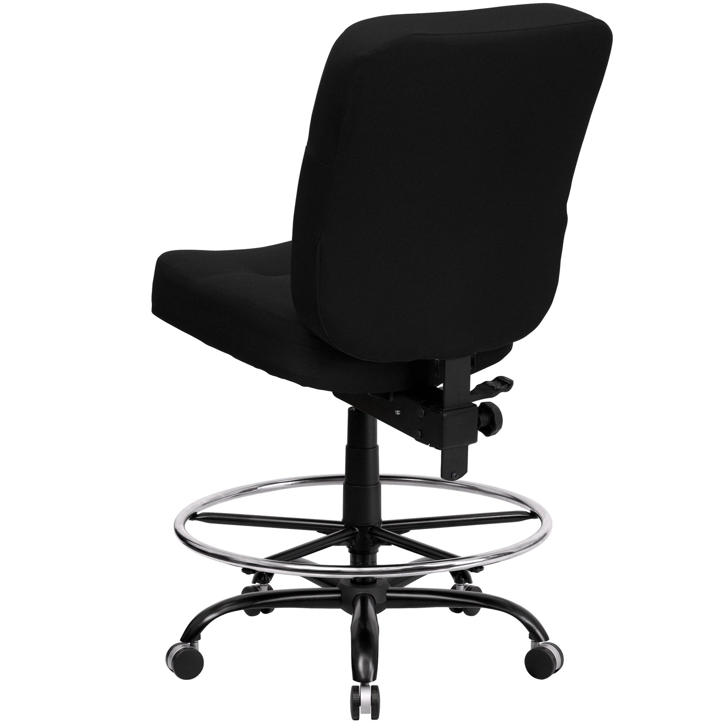 Black Fabric 400LB Draft Chair WL-735SYG-BK-D-GG