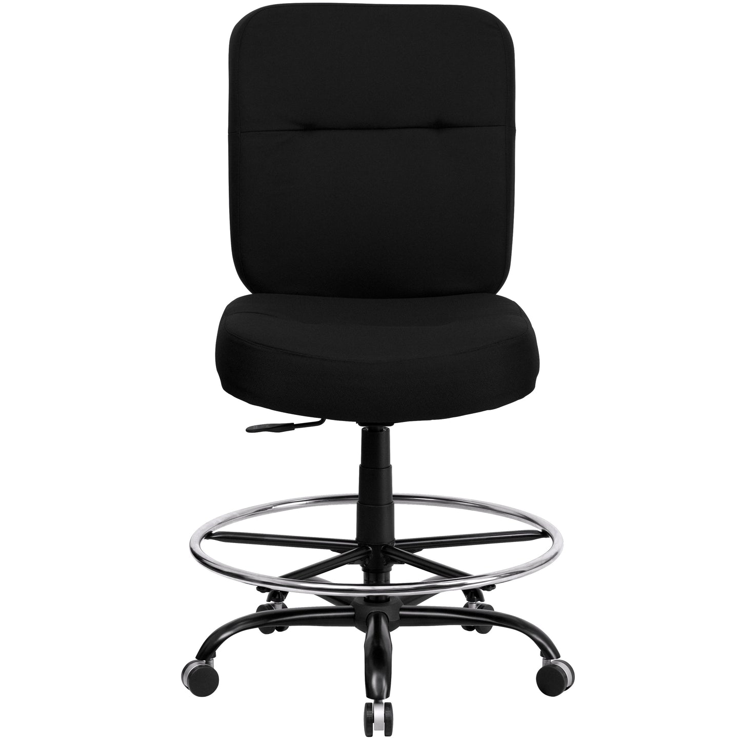 Black Fabric 400LB Draft Chair WL-735SYG-BK-D-GG