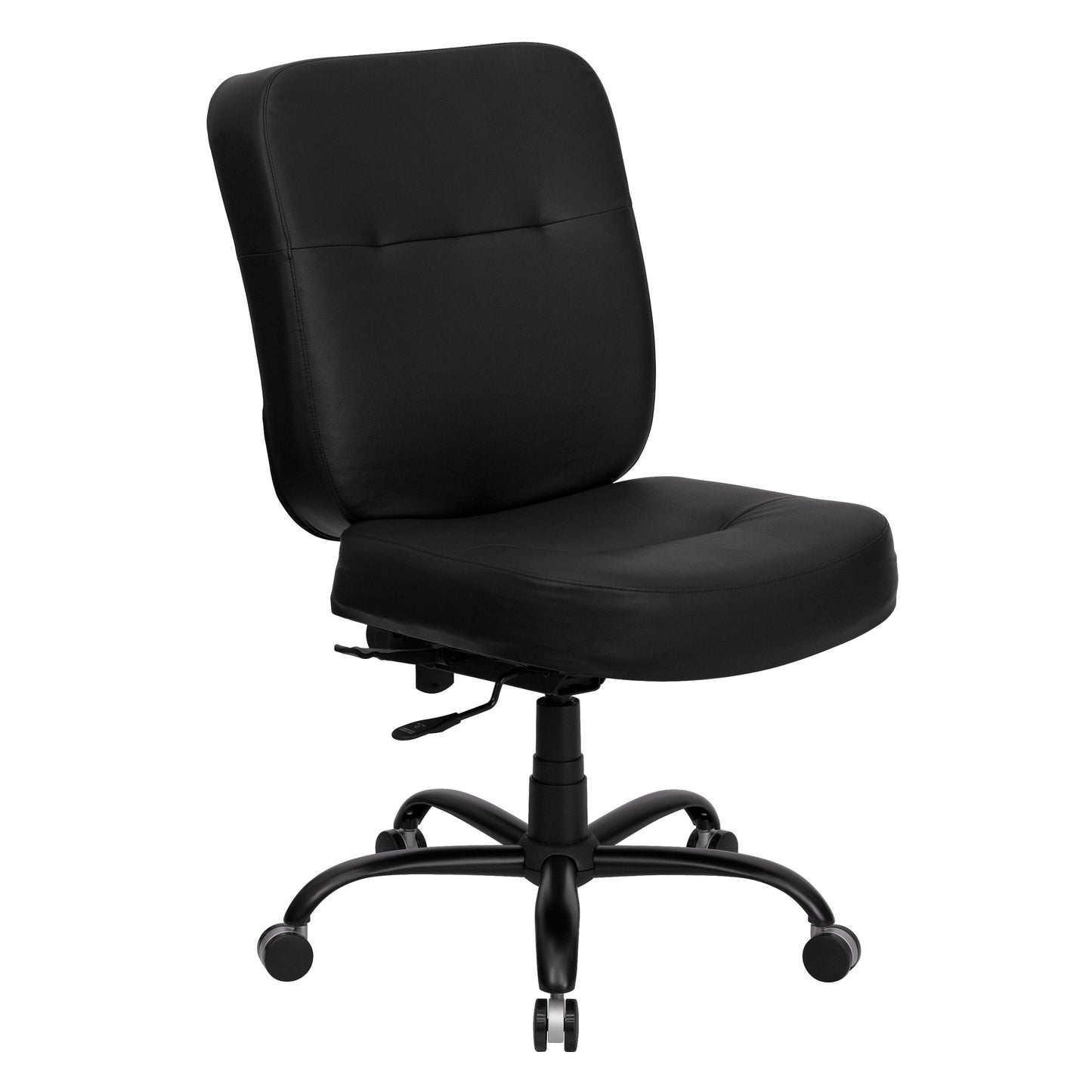 Black 400LB High Back Chair WL-735SYG-BK-LEA-GG