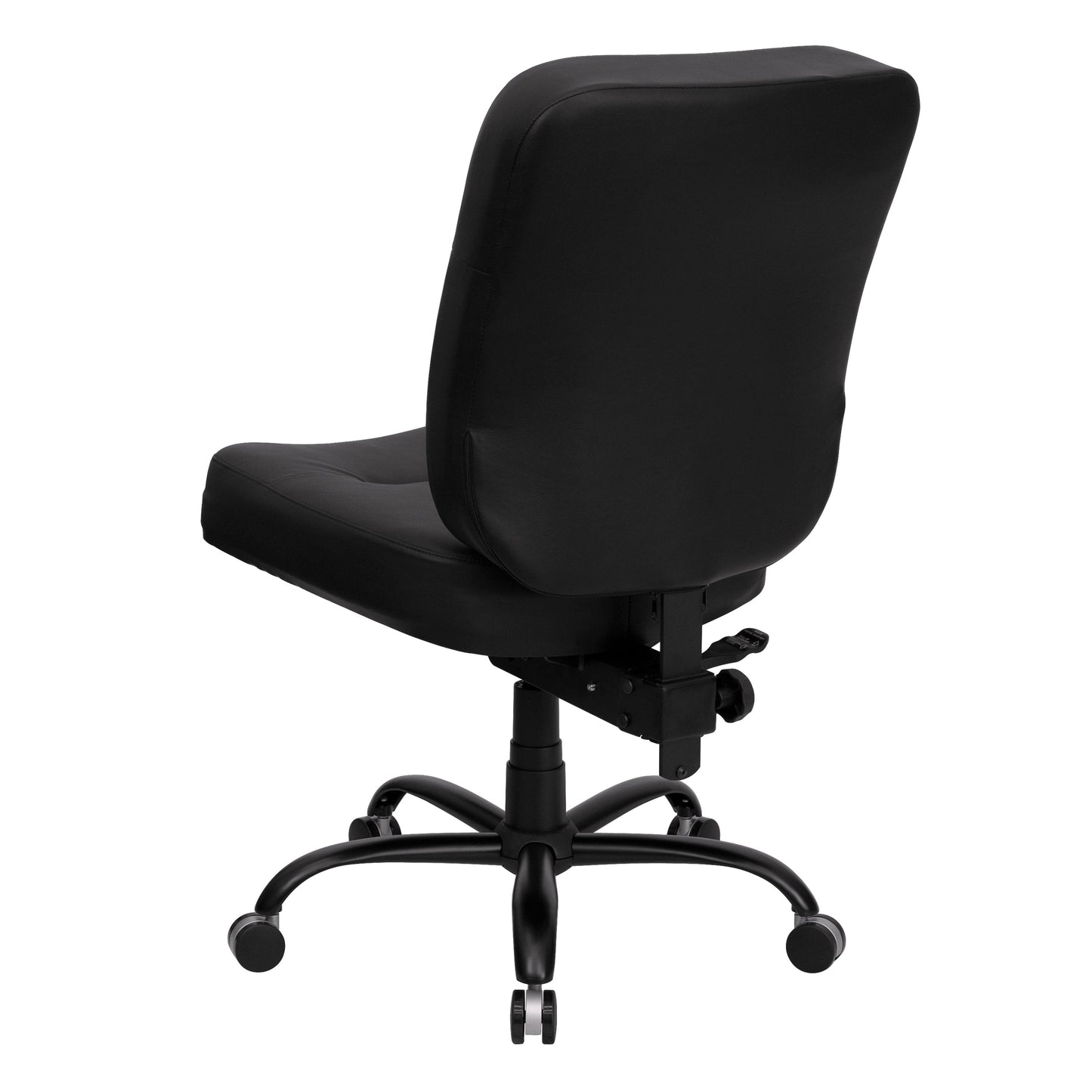 Black 400LB High Back Chair WL-735SYG-BK-LEA-GG