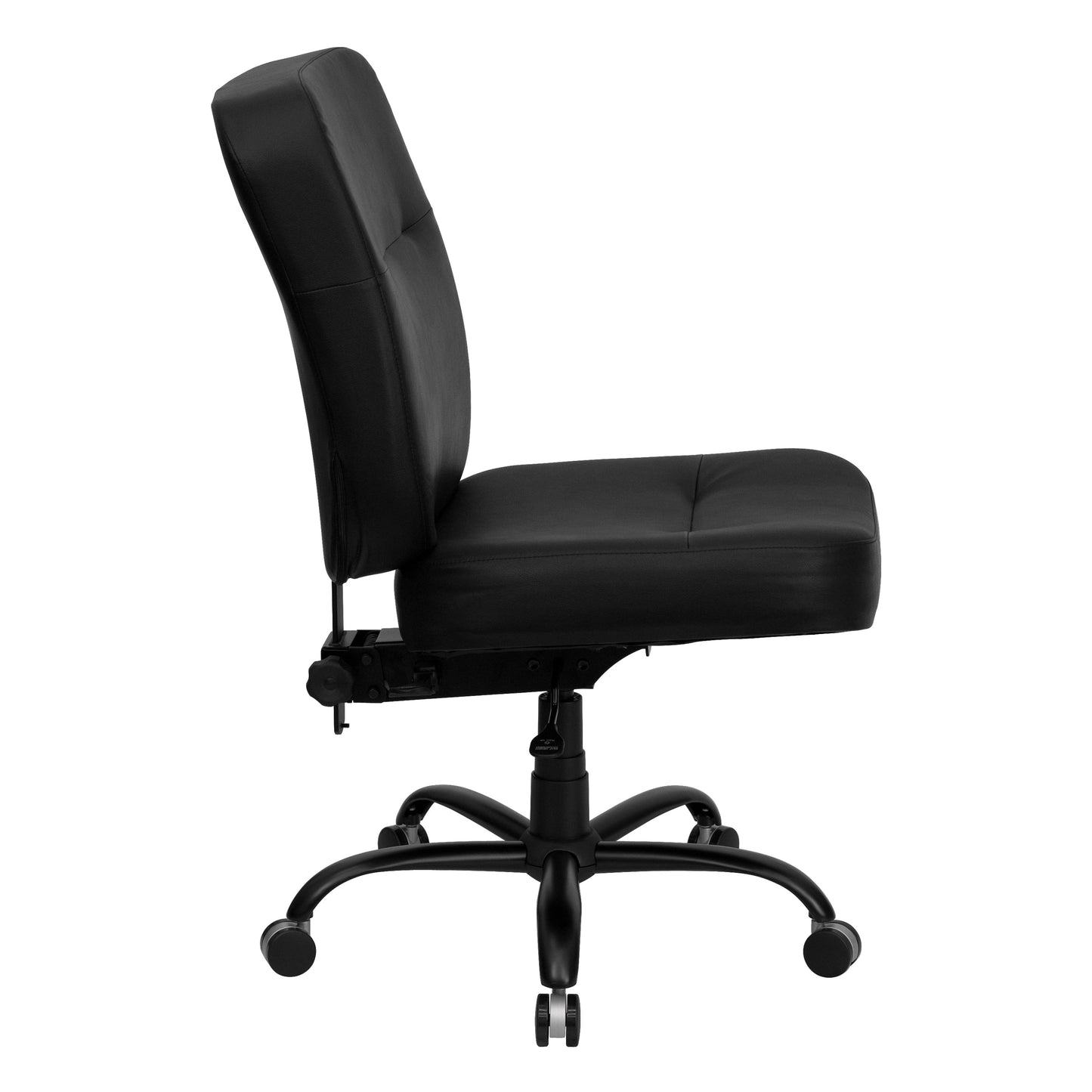 Black 400LB High Back Chair WL-735SYG-BK-LEA-GG