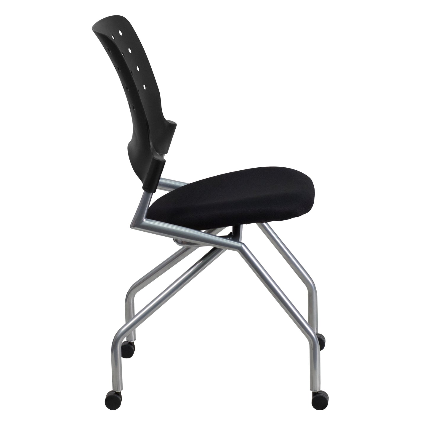 Black Fabric Nesting Chair WL-A224V-GG