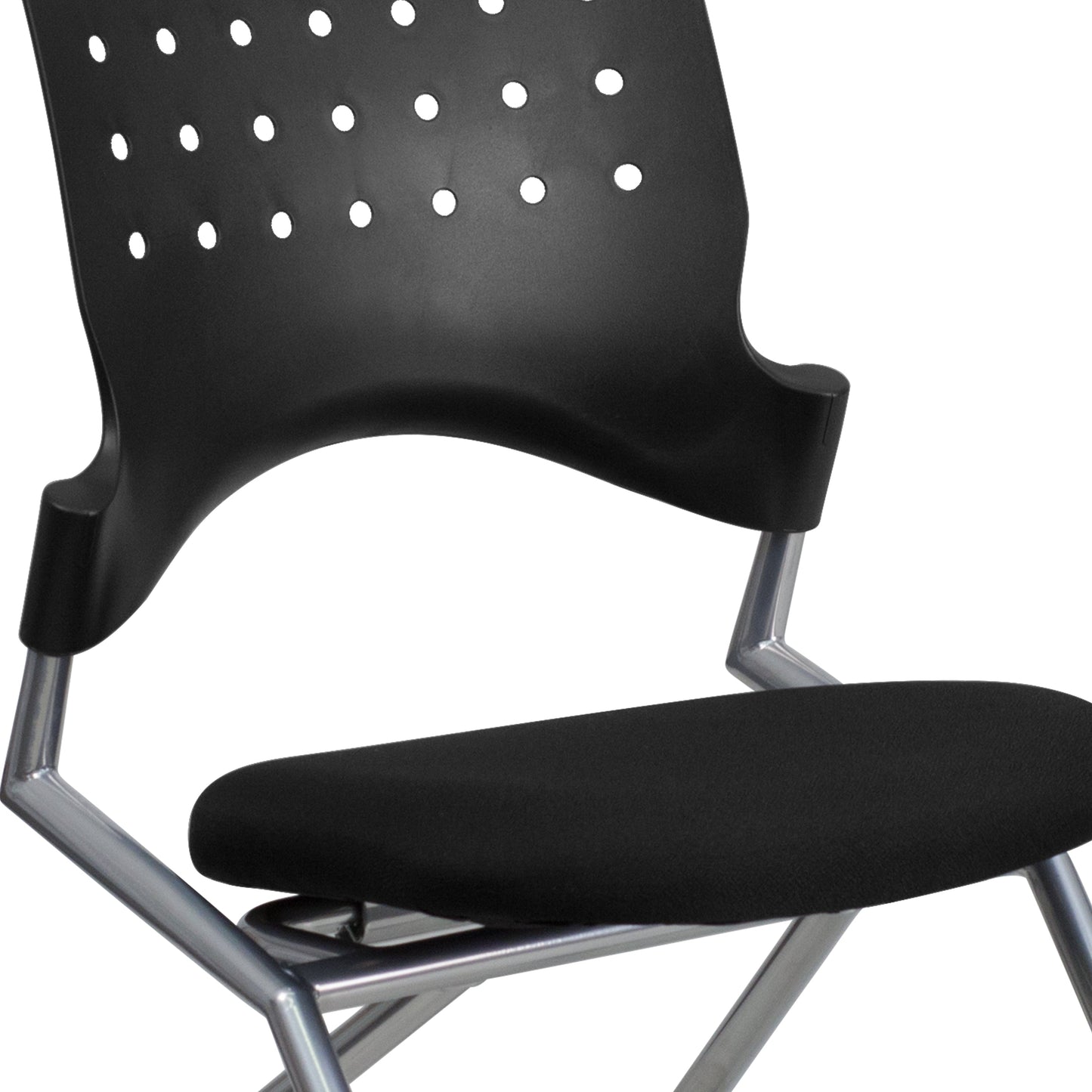 Black Fabric Nesting Chair WL-A224V-GG