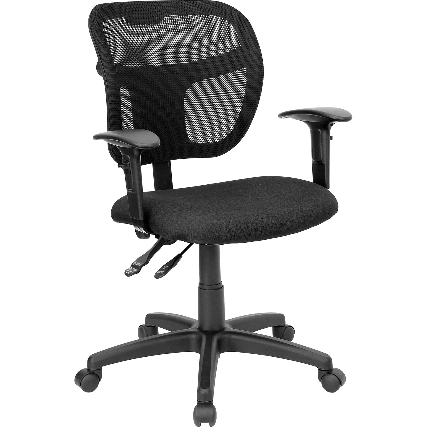 Black Mid-Back Task Chair WL-A7671SYG-BK-A-GG