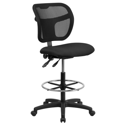 Black Mesh Draft Chair WL-A7671SYG-BK-D-GG