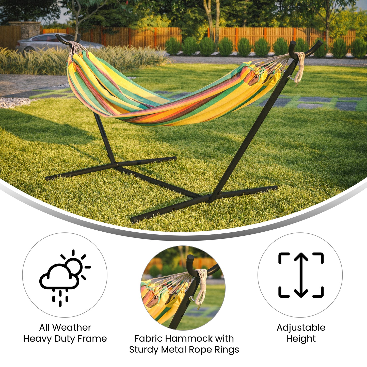 Tropical Multi Hammock - Stand WL-HM22001-TRP-MLT-GG