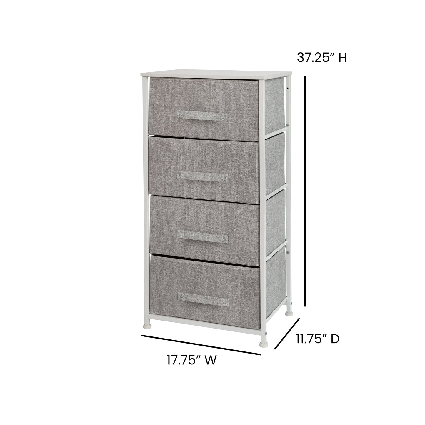 White/Gray Tall Organizer WX-5L203-X-WH-GR-GG