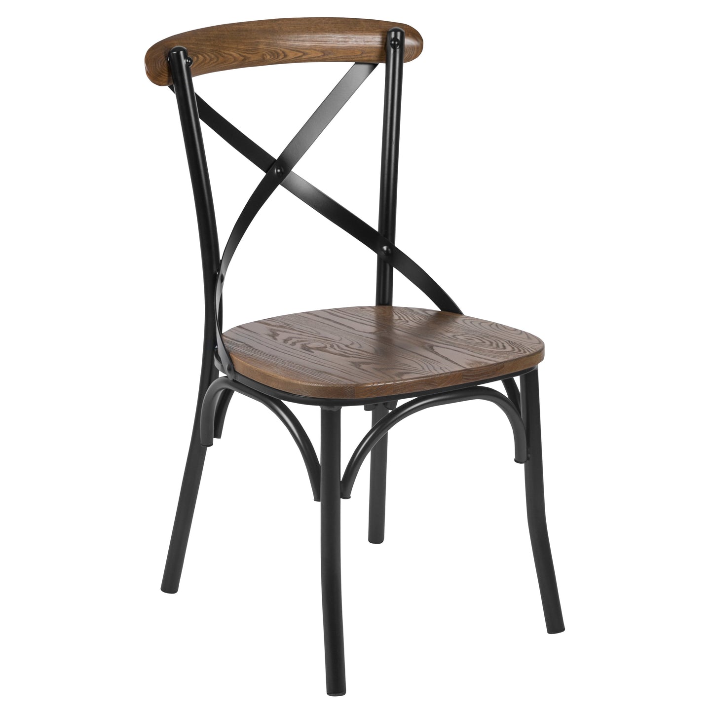 Black X-Back Dining Chair X-BACK-METAL-FW