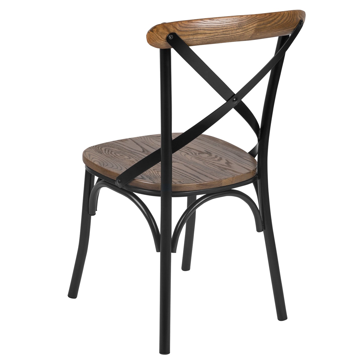 Black X-Back Dining Chair X-BACK-METAL-FW