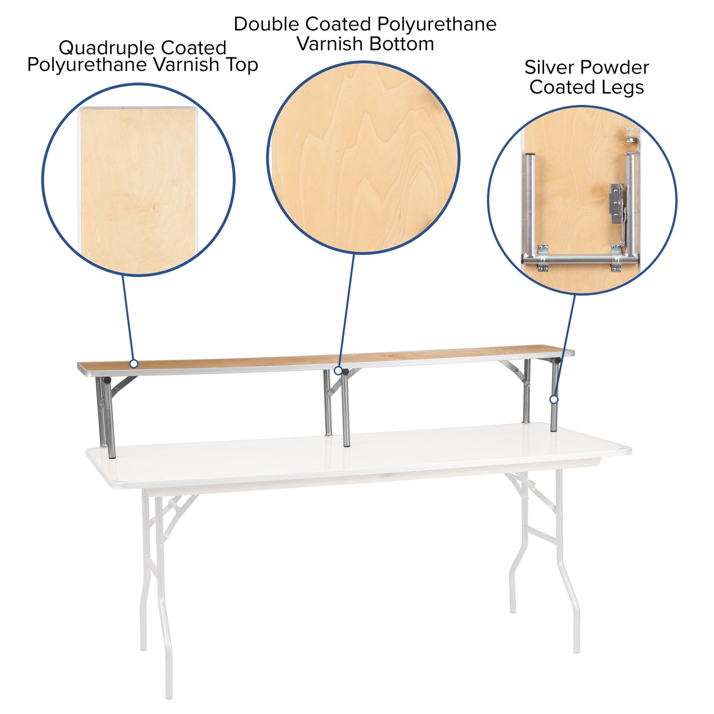 72" X 12" X 12" Bar Top Riser XA-72-RS-GG