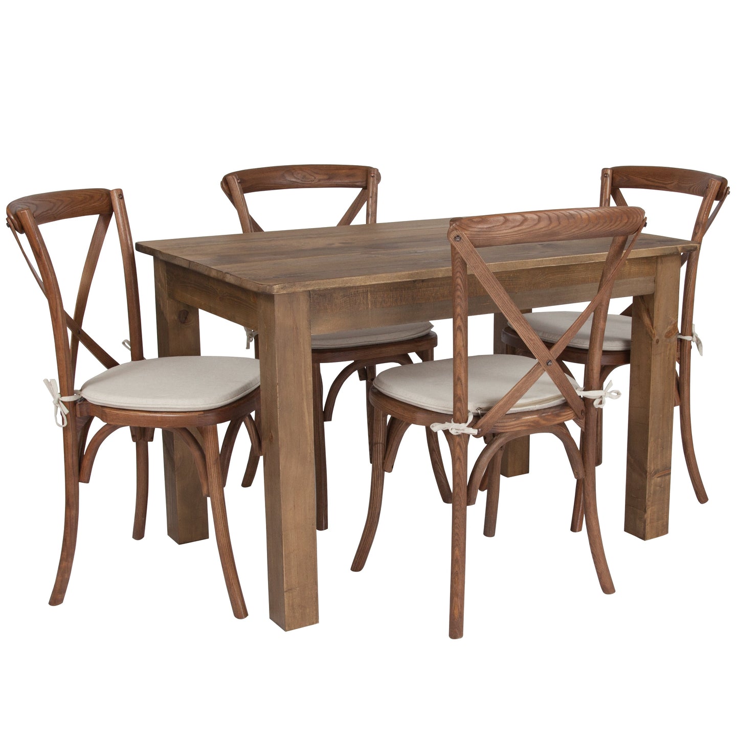 46x30 Farm Table/4 Chair Set XA-FARM-17-GG