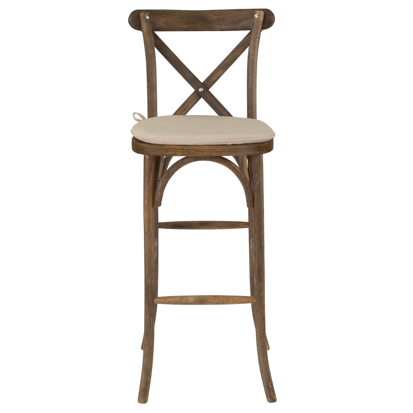 Antique Cross Back Barstool XA-X-BAR-GO-BC-GG