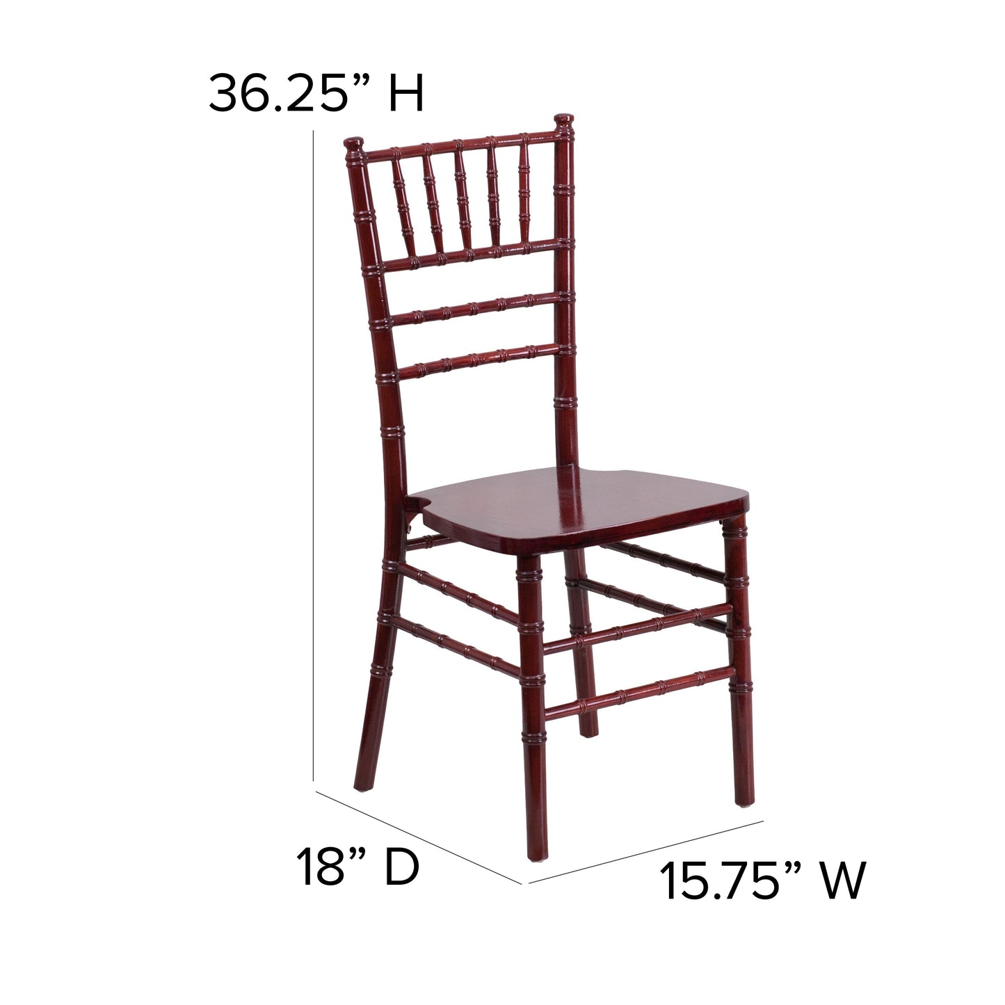 Mahogany Wood Chiavari Chair XS-MAHOGANY-GG