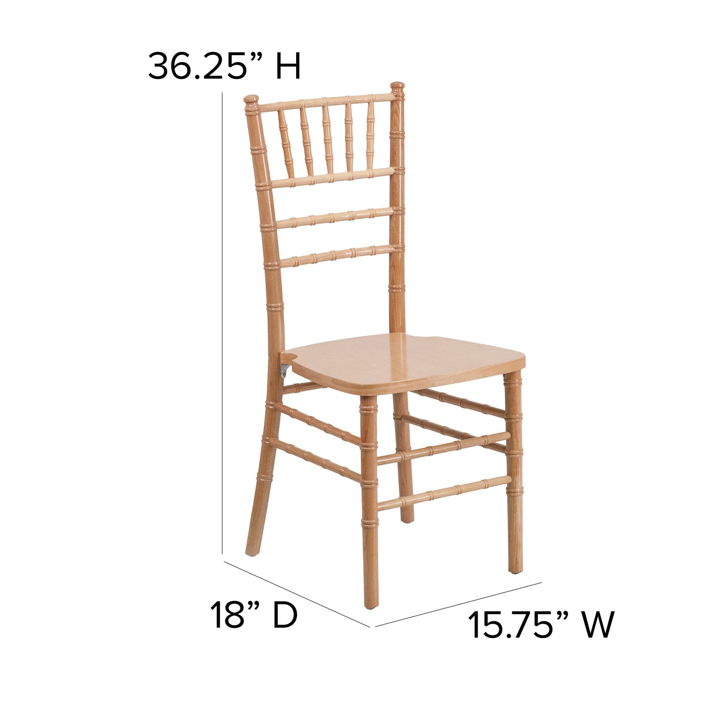 Natural Wood Chiavari Chair XS-NATURAL-GG