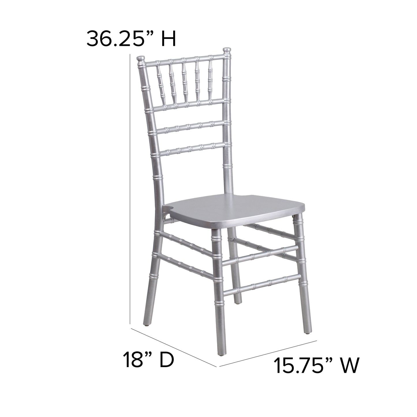 Silver Wood Chiavari Chair XS-SILVER-GG