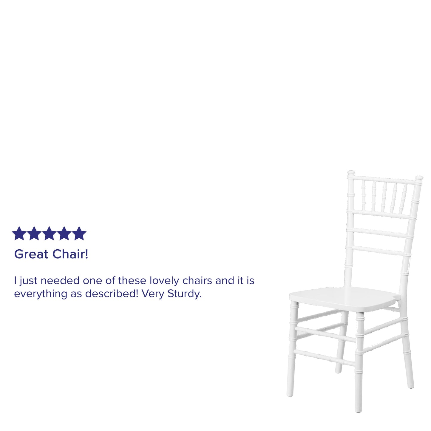 White Wood Chiavari Chair XS-WHITE-GG