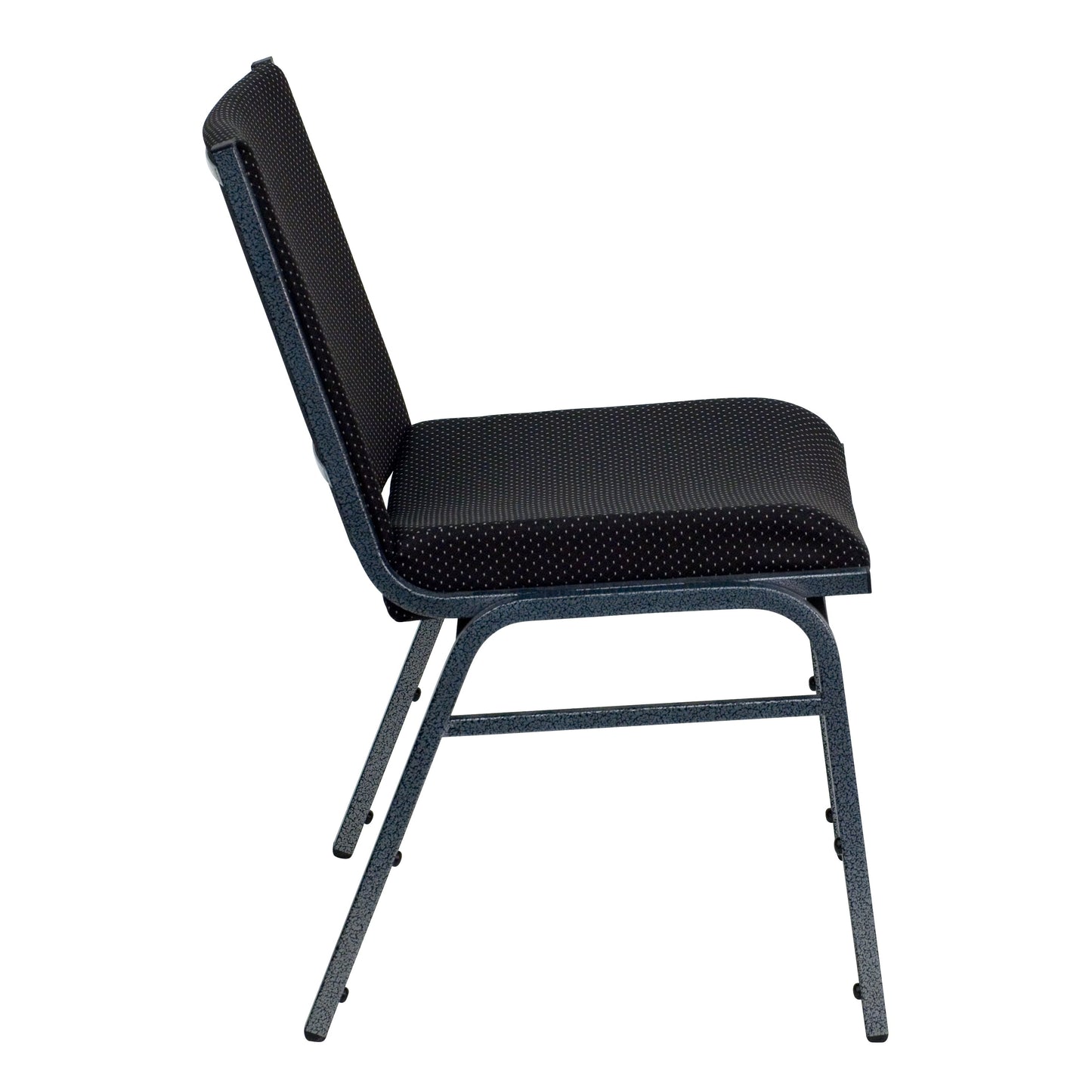 Black Fabric Stack Chair XU-60153-BK-GG