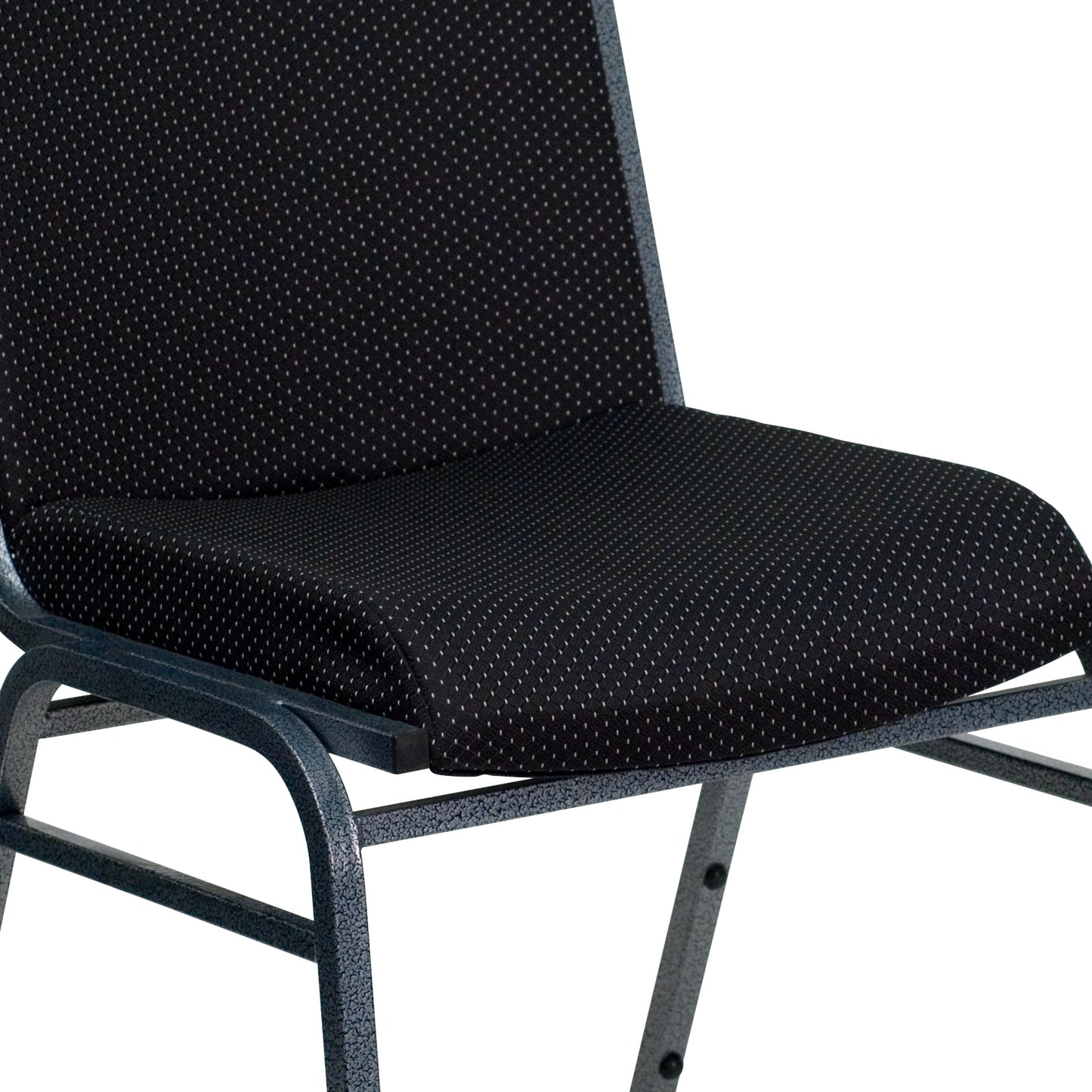 Black Fabric Stack Chair XU-60153-BK-GG