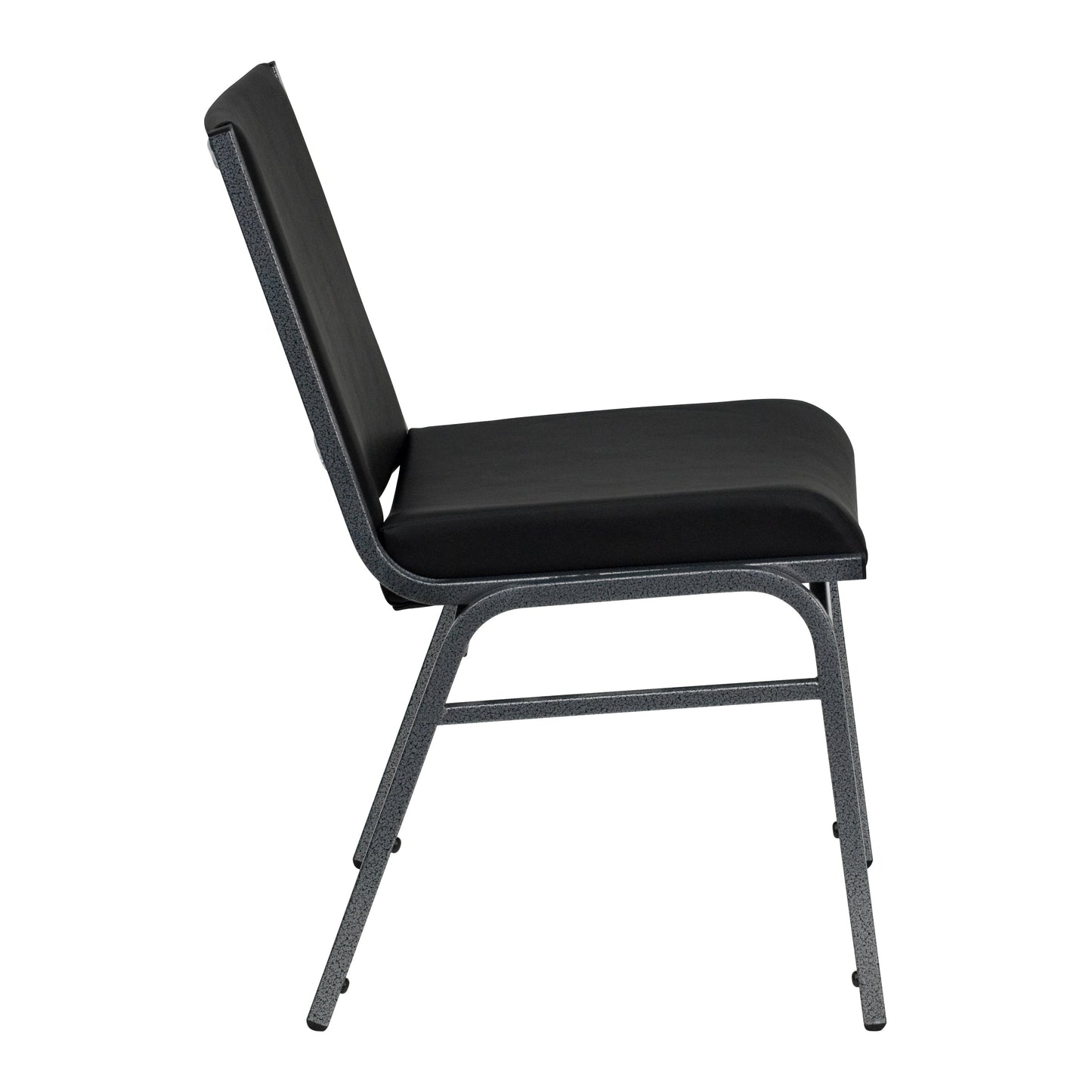 Black Vinyl Stack Chair XU-60153-BK-VYL-GG