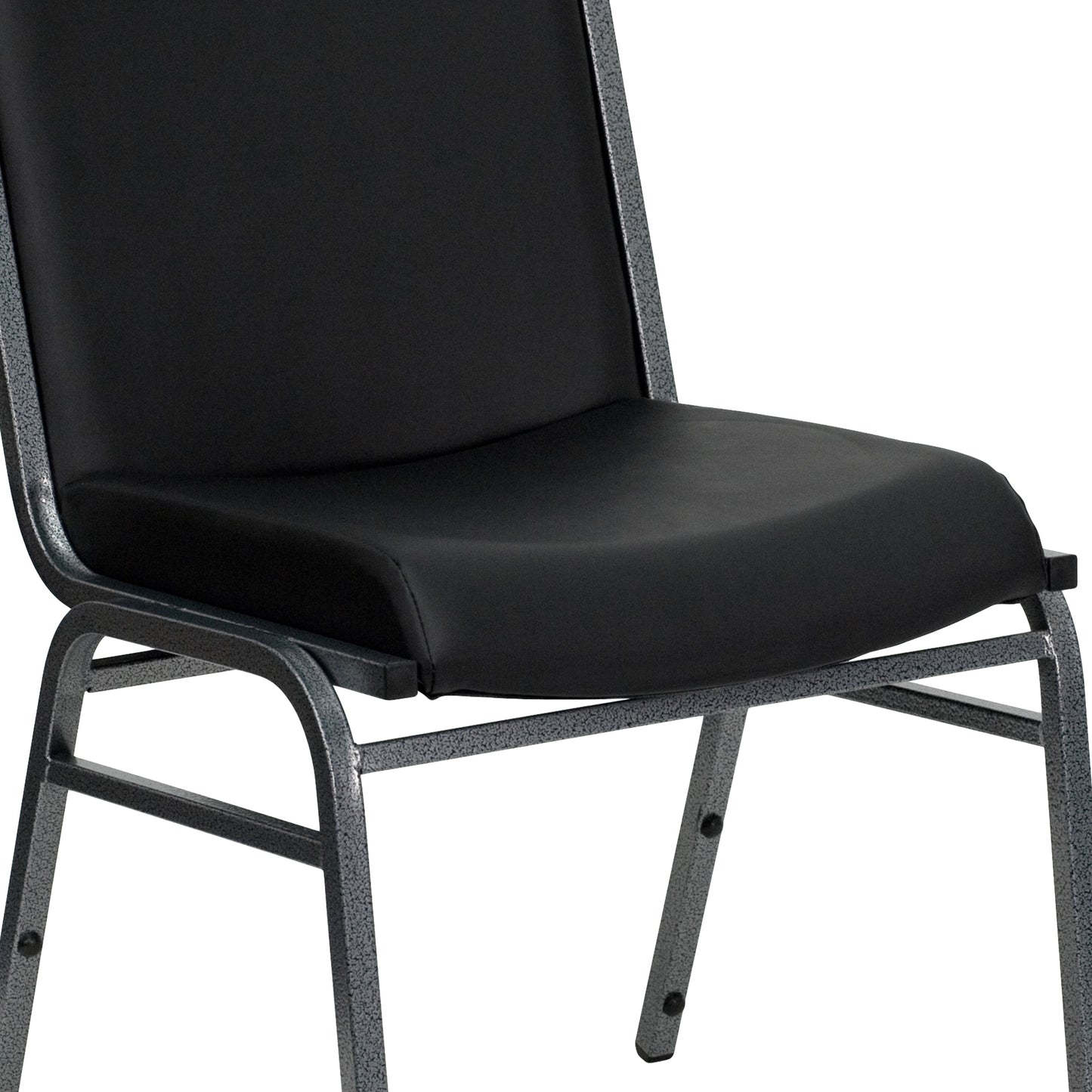 Black Vinyl Stack Chair XU-60153-BK-VYL-GG