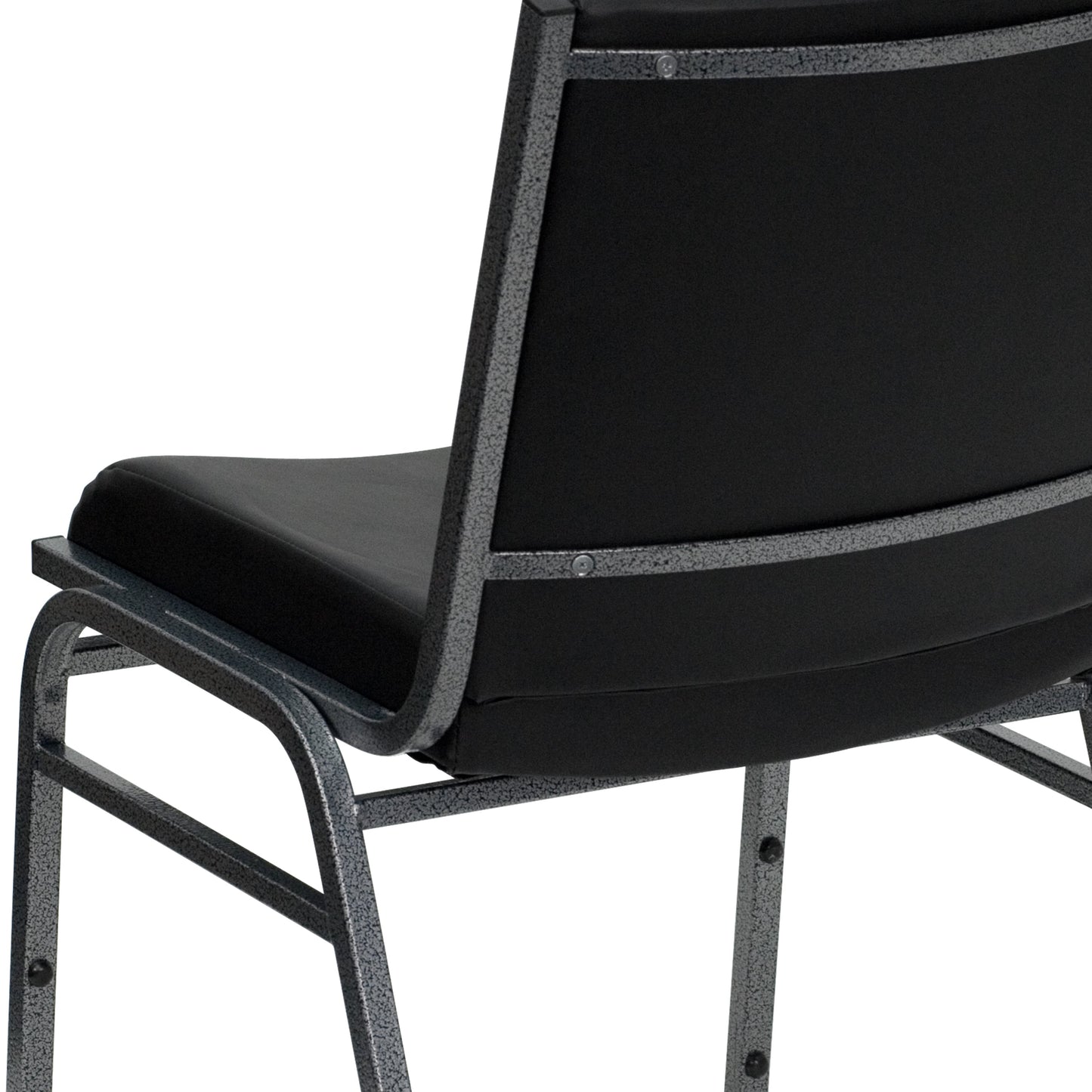 Black Vinyl Stack Chair XU-60153-BK-VYL-GG