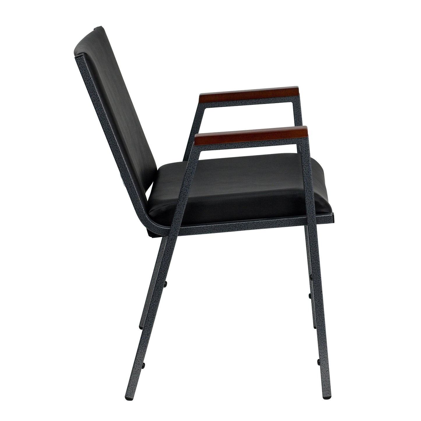 Black Vinyl Stack Armchair XU-60154-BK-VYL-GG