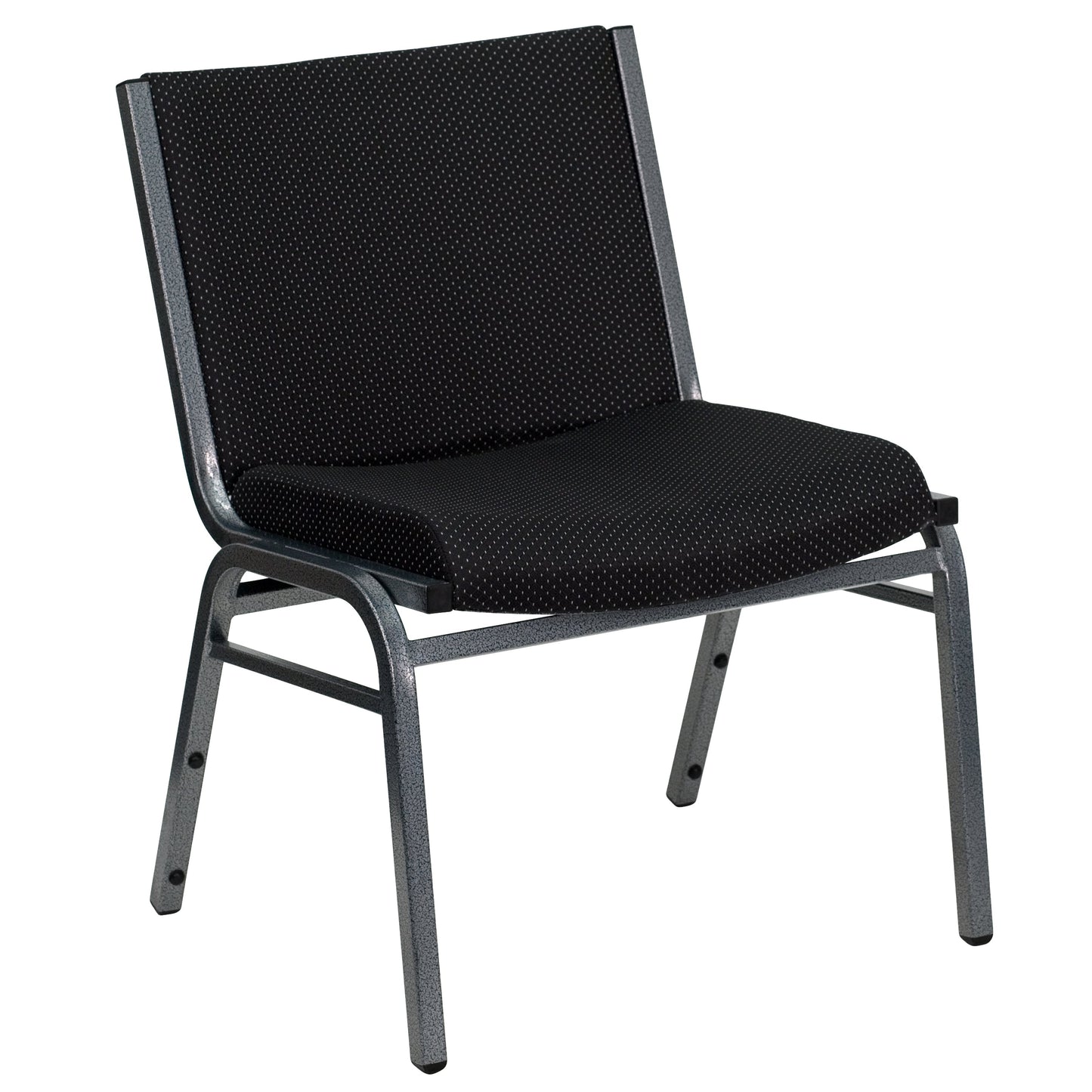 Black Fabric Stack Chair XU-60555-BK-GG