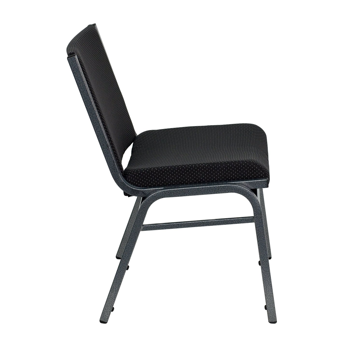 Black Fabric Stack Chair XU-60555-BK-GG