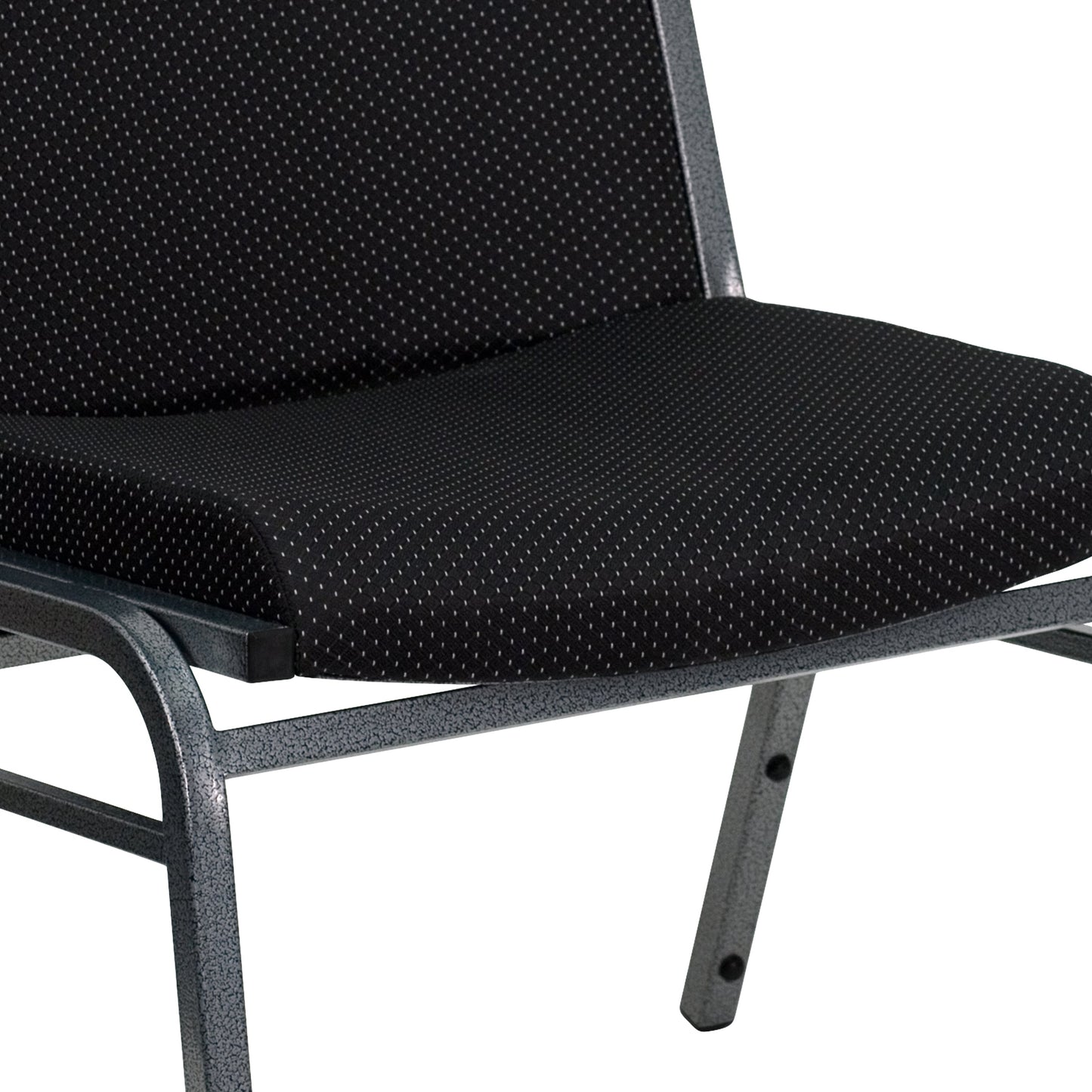 Black Fabric Stack Chair XU-60555-BK-GG