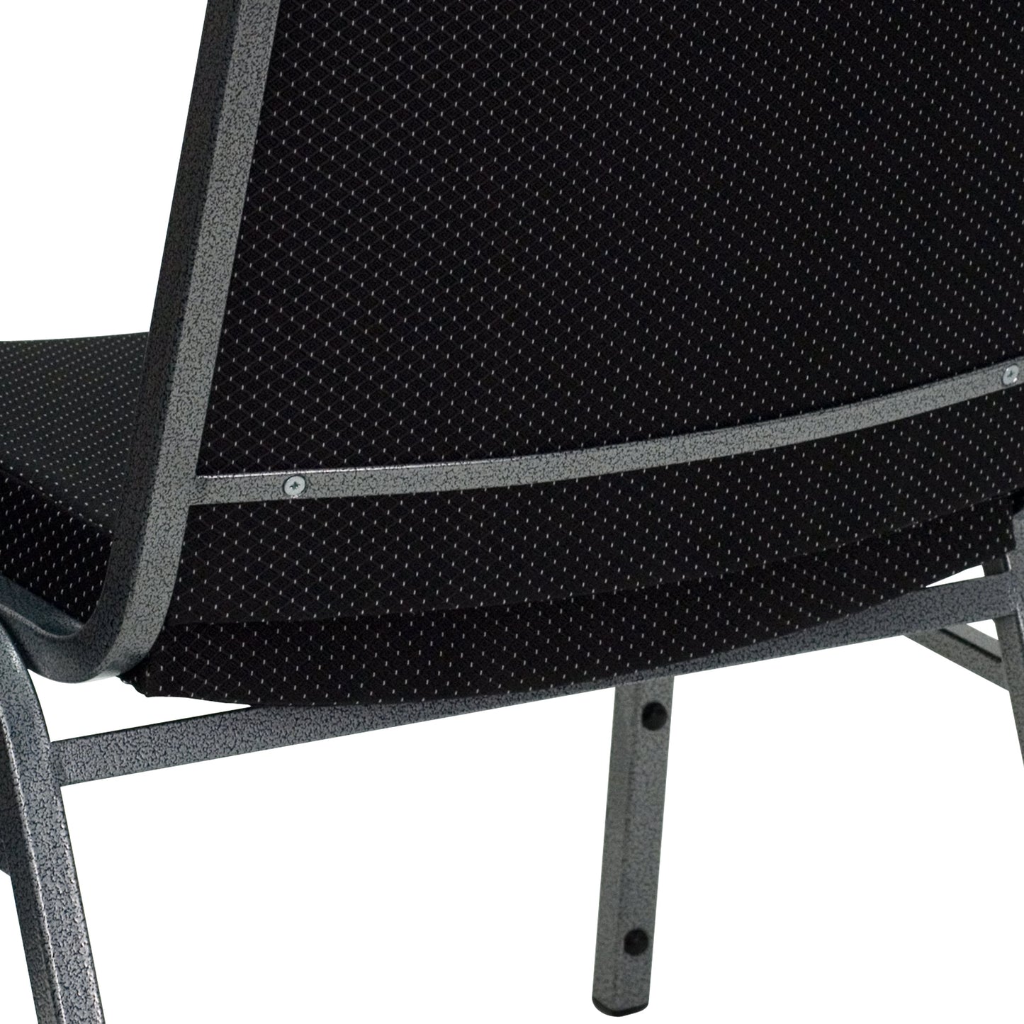 Black Fabric Stack Chair XU-60555-BK-GG