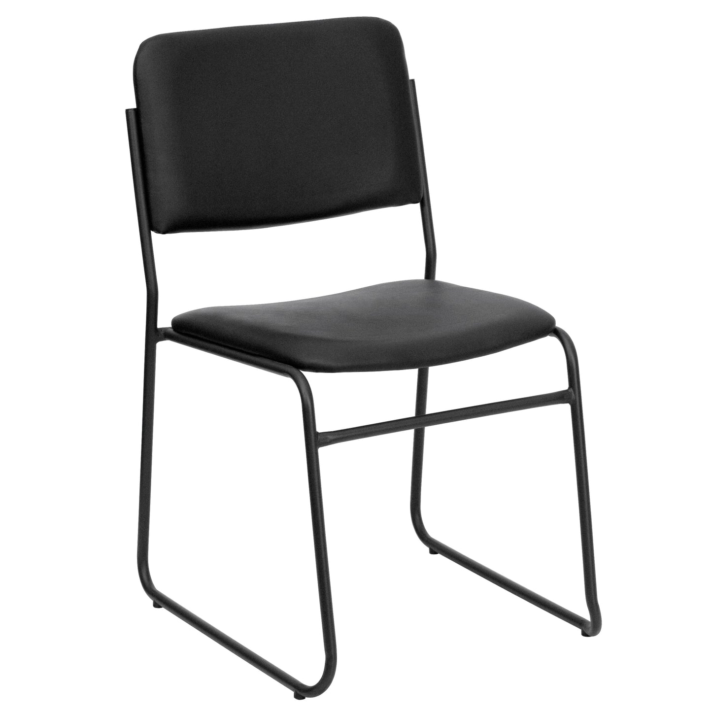 Black Vinyl Stack Chair XU-8700-BLK-B-VYL-30-GG