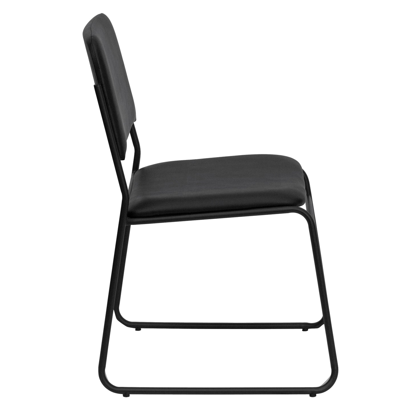 Black Vinyl Stack Chair XU-8700-BLK-B-VYL-30-GG