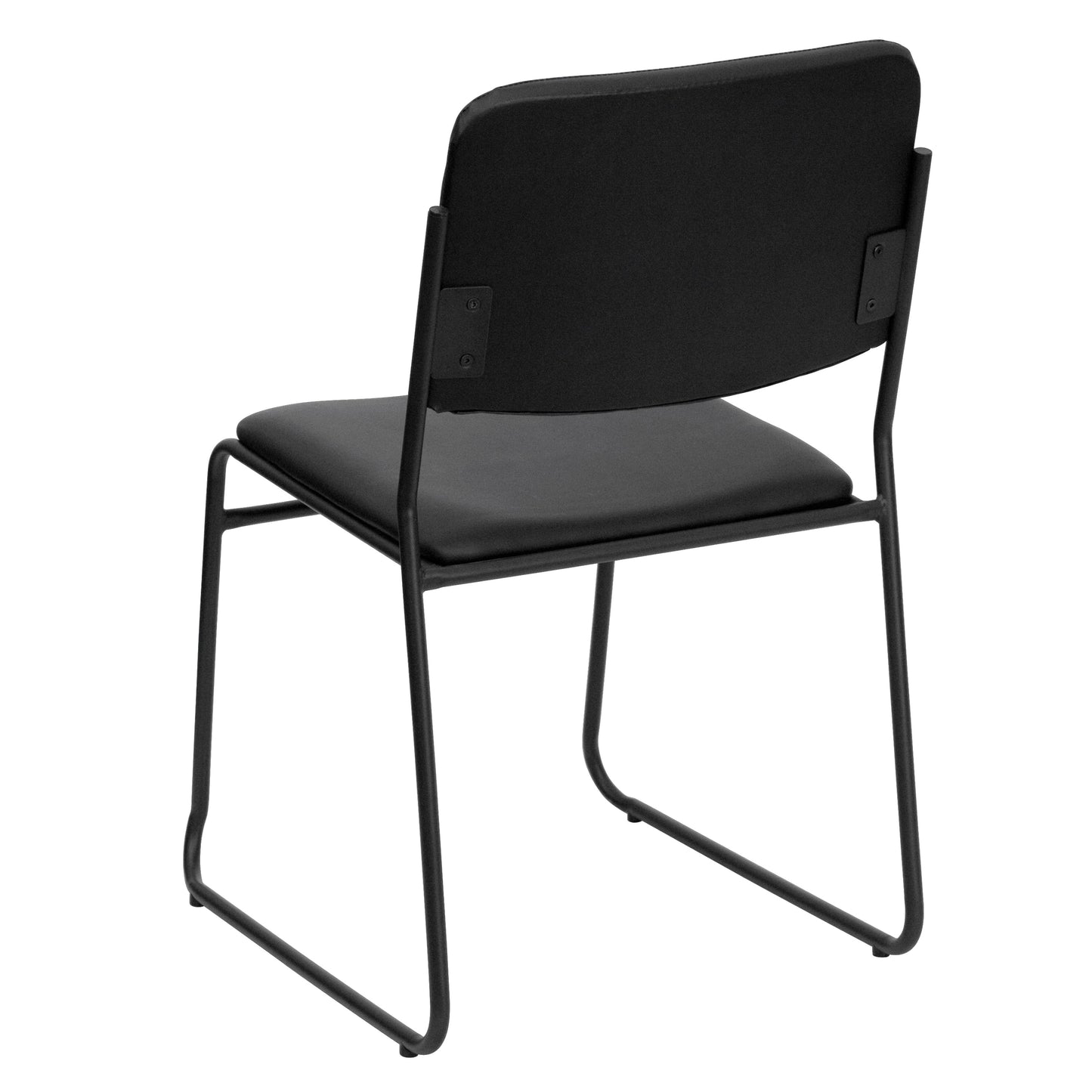 Black Vinyl Stack Chair XU-8700-BLK-B-VYL-30-GG